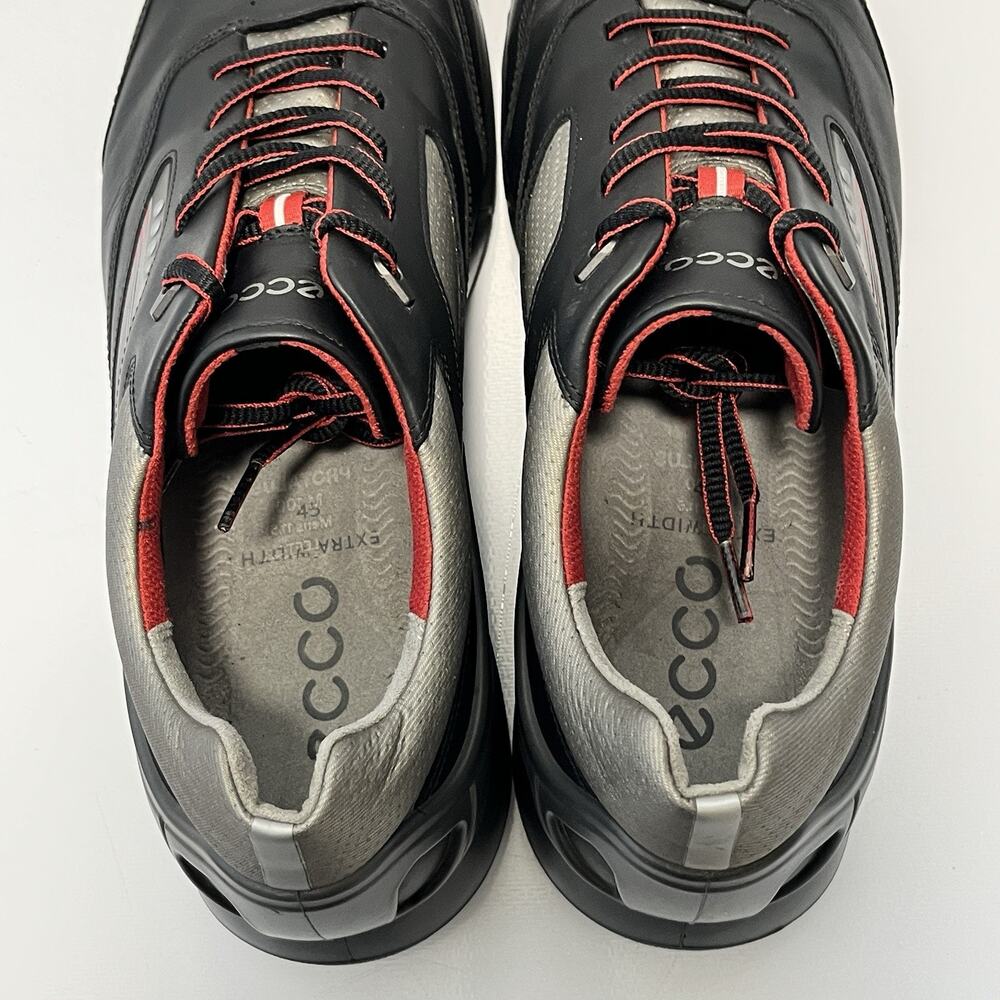 ECCO One Base Hydromax Golf Shoe BLK Leather Spiked Extra Width EU 45 US 11-11.5 - Picture 5 of 10